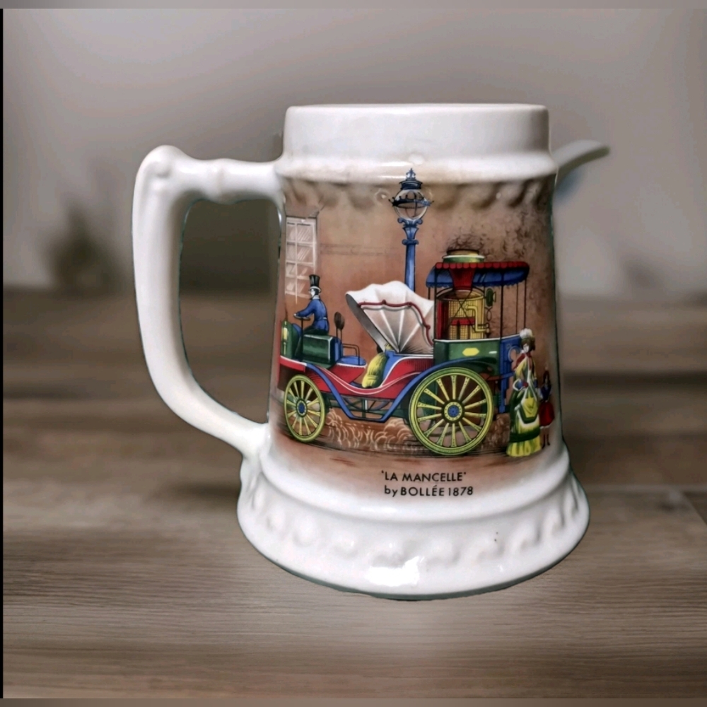 Vintage McCoy USA Pottery Collectable Beer Stein LA MANCELLE by BOLLÈE 1878
